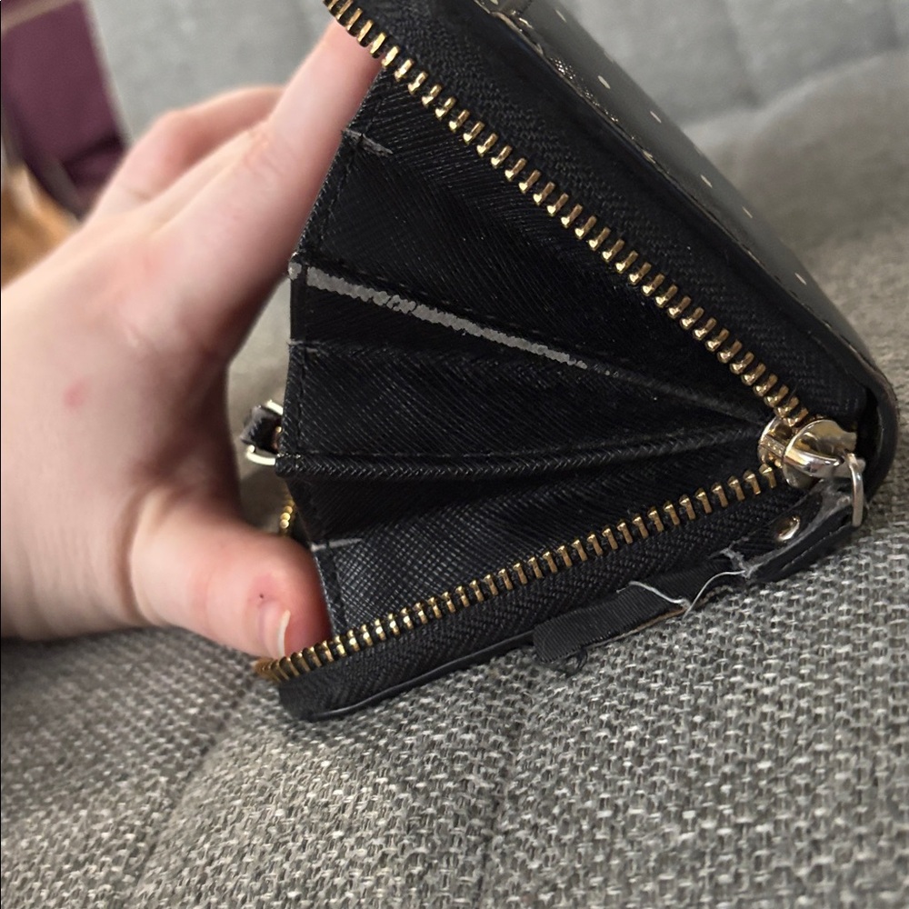 Kate Spade Black and White Polka Dot Wallet - Picture 7 of 11